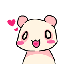 Pink Panda is cute. sticker #7843544