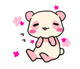 Pink Panda is cute. sticker #7843561