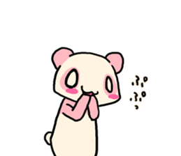 Pink Panda is cute. sticker #7843564