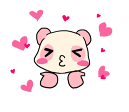 Pink Panda is cute. sticker #7843571
