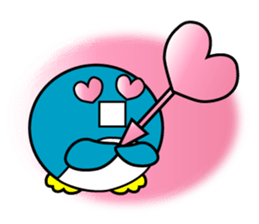 Large size round penguin 5th sticker #7843583