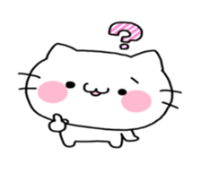 White cat Mi- sticker #7844563