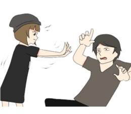 Short Couple Problem sticker #7844956