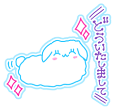 Fluffy rabbit "Honoka" 3 sticker #7845161