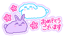 Fluffy rabbit "Honoka" 3 sticker #7845163