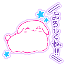 Fluffy rabbit "Honoka" 3 sticker #7845169