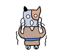 Japanese calico cat sticker #7846703