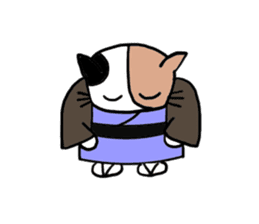 Japanese calico cat sticker #7846729