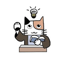 Japanese calico cat sticker #7846730