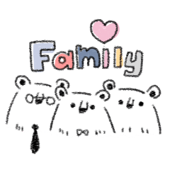 family bear sticker