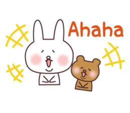 A good friend rabbit and bear sticker #7848454