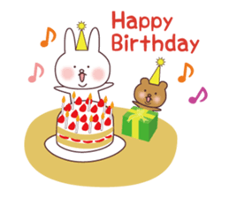 A good friend rabbit and bear sticker #7848457