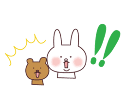 A good friend rabbit and bear sticker #7848464