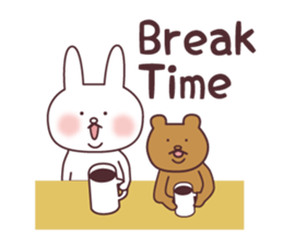 A good friend rabbit and bear sticker #7848466