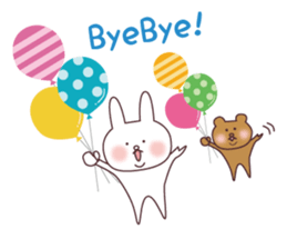 A good friend rabbit and bear sticker #7848467