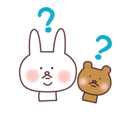 A good friend rabbit and bear sticker #7848468