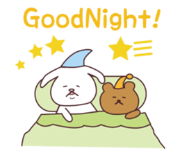 A good friend rabbit and bear sticker #7848475