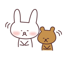 A good friend rabbit and bear sticker #7848480