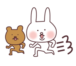 A good friend rabbit and bear sticker #7848482