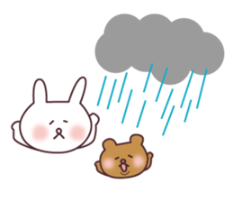 A good friend rabbit and bear sticker #7848488