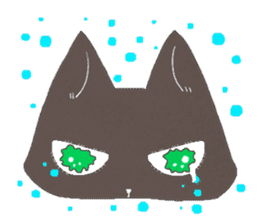 Cool black cat sticker #7848526