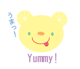 bilingual lemon bear sticker #7849103