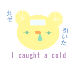 bilingual lemon bear sticker #7849129