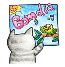 Cat and Bird of Brazil sticker #7849253