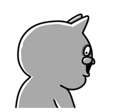 Ordinary white cat sticker #7850488