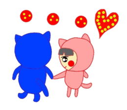 Colorful cat of Niko-chan sticker #7851165