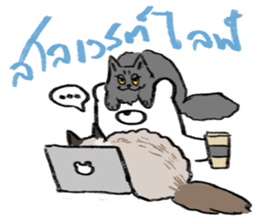 MepMhee : Keep Cats, Stay 'KAAN' sticker #7852176