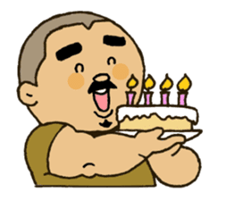 A plump soil beard muscular salaryma sticker #7852577