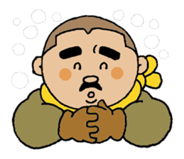 A plump soil beard muscular salaryma sticker #7852589