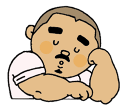 A plump soil beard muscular salaryma sticker #7852597