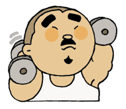 A plump soil beard muscular salaryma sticker #7852602