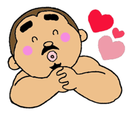 A plump soil beard muscular salaryma sticker #7852608