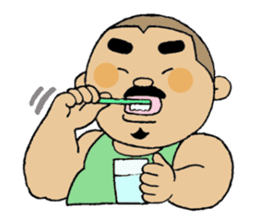 A plump soil beard muscular salaryma sticker #7852611