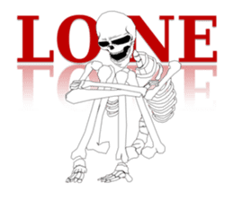 society of the bone! sticker #7854479