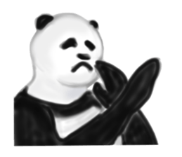Angry Smart Panda sticker #7856252