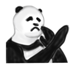 Angry Smart Panda sticker #7856252