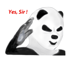 Angry Smart Panda sticker #7856253