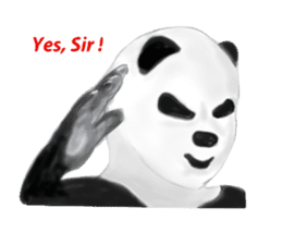 Angry Smart Panda sticker #7856253