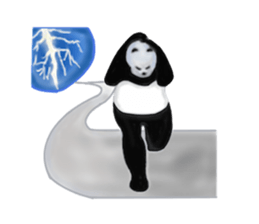 Angry Smart Panda sticker #7856258