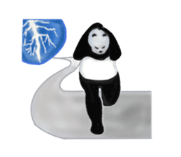 Angry Smart Panda sticker #7856258