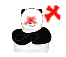 Angry Smart Panda sticker #7856260