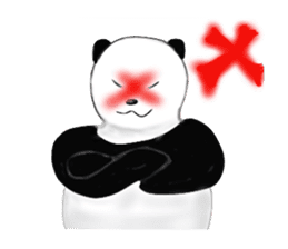 Angry Smart Panda sticker #7856260