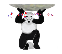Angry Smart Panda sticker #7856261