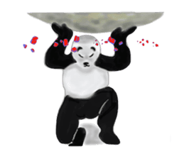 Angry Smart Panda sticker #7856261