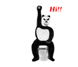 Angry Smart Panda sticker #7856262