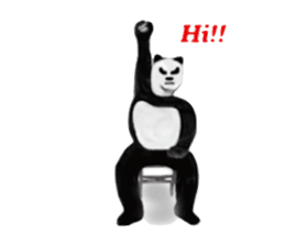 Angry Smart Panda sticker #7856262